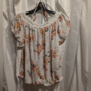 B7 Torrid Floral Off-Shoulder Women's Top Sz 00